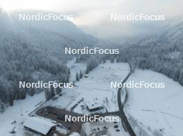 09.01.2024, Ruhpolding, Germany (GER): Event Feature: Overview over the stadium - IBU World Cup Biathlon, training, Ruhpolding (GER). www.nordicfocus.com. © Manzoni/NordicFocus. Every downloaded picture is fee-liable.