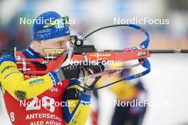 18.01.2024, Antholz, Italy (ITA): Jesper Nelin (SWE) - IBU World Cup Biathlon, short individual men, Antholz (ITA). www.nordicfocus.com. © Thibaut/NordicFocus. Every downloaded picture is fee-liable.