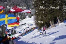 19.01.2024, Antholz, Italy (ITA): Anna Magnusson (SWE), Lisa Vittozzi (ITA), (l-r) - IBU World Cup Biathlon, short individual women, Antholz (ITA). www.nordicfocus.com. © Thibaut/NordicFocus. Every downloaded picture is fee-liable.