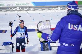 19.01.2024, Antholz, Italy (ITA): Kelsey Joan Dickinson (USA) - IBU World Cup Biathlon, short individual women, Antholz (ITA). www.nordicfocus.com. © Thibaut/NordicFocus. Every downloaded picture is fee-liable.