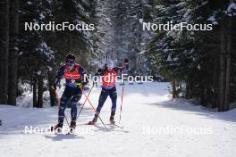 21.01.2024, Antholz, Italy (ITA): Tommaso Giacomel (ITA), Fabien Claude (FRA), (l-r) - IBU World Cup Biathlon, mass men, Antholz (ITA). www.nordicfocus.com. © Thibaut/NordicFocus. Every downloaded picture is fee-liable.