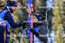 21.01.2024, Antholz, Italy (ITA): Julia Simon (FRA), Lisa Vittozzi (ITA), (l-r) - IBU World Cup Biathlon, mass women, Antholz (ITA). www.nordicfocus.com. © Manzoni/NordicFocus. Every downloaded picture is fee-liable.