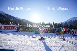 20.01.2024, Antholz, Italy (ITA): Benita Peiffer (CAN), Maya Cloetens (BEL), (l-r) - IBU World Cup Biathlon, mixed relay, Antholz (ITA). www.nordicfocus.com. © Thibaut/NordicFocus. Every downloaded picture is fee-liable.