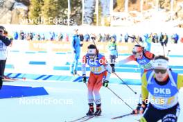 20.01.2024, Antholz, Italy (ITA): Trevor Kiers (CAN), Benita Peiffer (CAN), (l-r) - IBU World Cup Biathlon, mixed relay, Antholz (ITA). www.nordicfocus.com. © Manzoni/NordicFocus. Every downloaded picture is fee-liable.