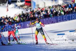 20.01.2024, Antholz, Italy (ITA): Maya Cloetens (BEL) - IBU World Cup Biathlon, mixed relay, Antholz (ITA). www.nordicfocus.com. © Thibaut/NordicFocus. Every downloaded picture is fee-liable.