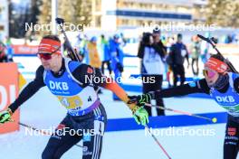 20.01.2024, Antholz, Italy (ITA): Johannes Kuehn (GER), Sophia Schneider (GER) - IBU World Cup Biathlon, mixed relay, Antholz (ITA). www.nordicfocus.com. © Manzoni/NordicFocus. Every downloaded picture is fee-liable.