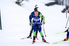 03.03.2024, Oslo, Norway (NOR): Anton Vidmar (SLO) - IBU World Cup Biathlon, single mixed relay, Oslo (NOR). www.nordicfocus.com. © Manzoni/NordicFocus. Every downloaded picture is fee-liable.