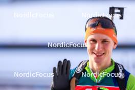 28.02.2024, Oslo, Norway (NOR): Anton Vidmar (SLO) - IBU World Cup Biathlon, training, Oslo (NOR). www.nordicfocus.com. © Manzoni/NordicFocus. Every downloaded picture is fee-liable.