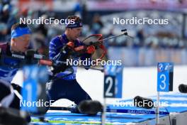 08.03.2024, Soldier Hollow, United States of America (USA): Jake Brown (USA) - IBU World Cup Biathlon, relay men, Soldier Hollow (USA). www.nordicfocus.com. © Manzoni/NordicFocus. Every downloaded picture is fee-liable.