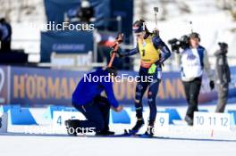 17.03.2024, Canmore, Canada (CAN): Lisa Vittozzi (ITA) - IBU World Cup Biathlon, mass women, Canmore (CAN). www.nordicfocus.com. © Manzoni/NordicFocus. Every downloaded picture is fee-liable.