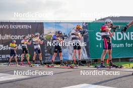 02.08.2024, Sandnes, Norway (NOR): Johannes Thingnes Boe (NOR), Sturla Holm Laegreid (NOR), (l-r) - BLINK24 Festival Biathlon - Sandnes (NOR). www.nordicfocus.com. © Nordnes/NordicFocus. Every downloaded picture is fee-liable.