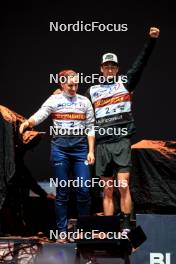 03.08.2024, Sandnes, Norway (NOR): Julia Simon (FRA), Eric Perrot (FRA), (l-r) - BLINK24 Festival Biathlon - Sandnes (NOR). www.nordicfocus.com. © Manzoni/NordicFocus. Every downloaded picture is fee-liable.