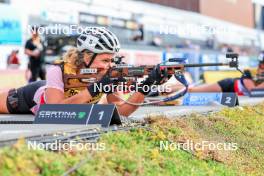 02.08.2024, Sandnes, Norway (NOR): Karoline Offigstad Knotten (NOR) - BLINK24 Festival Biathlon - Sandnes (NOR). www.nordicfocus.com. © Manzoni/NordicFocus. Every downloaded picture is fee-liable.