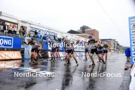 03.08.2024, Sandnes, Norway (NOR): Tarjei Boe (NOR), Fabien Claude (FRA), Philipp Nawrath (GER), Alfred Eriksson (SWE), (l-r) - BLINK24 Festival Biathlon - Sandnes (NOR). www.nordicfocus.com. © Manzoni/NordicFocus. Every downloaded picture is fee-liable.