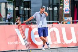 02.08.2024, Sandnes, Norway (NOR): Cyril Burdet (FRA), coach Team France - BLINK24 Festival Biathlon - Sandnes (NOR). www.nordicfocus.com. © Manzoni/NordicFocus. Every downloaded picture is fee-liable.