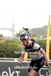 03.08.2024, Sandnes, Norway (NOR): Johannes Kuehn (GER) - BLINK24 Festival Biathlon - Sandnes (NOR). www.nordicfocus.com. © Nordnes/NordicFocus. Every downloaded picture is fee-liable.