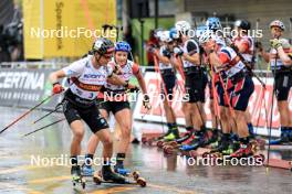 03.08.2024, Sandnes, Norway (NOR): Anna Weidel (GER), Philipp Horn (GER), (l-r) - BLINK24 Festival Biathlon - Sandnes (NOR). www.nordicfocus.com. © Manzoni/NordicFocus. Every downloaded picture is fee-liable.