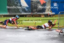 03.08.2024, Sandnes, Norway (NOR): Martin Uldal (NOR), Philipp Horn (GER), (l-r) - BLINK24 Festival Biathlon - Sandnes (NOR). www.nordicfocus.com. © Manzoni/NordicFocus. Every downloaded picture is fee-liable.