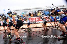 03.08.2024, Sandnes, Norway (NOR): Philipp Nawrath (GER), Alfred Eriksson (SWE), Joergen Solhaug Sæter (NOR), (l-r) - BLINK24 Festival Biathlon - Sandnes (NOR). www.nordicfocus.com. © Manzoni/NordicFocus. Every downloaded picture is fee-liable.