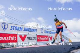 02.08.2024, Sandnes, Norway (NOR): Julia Simon (FRA) - BLINK24 Festival Biathlon - Sandnes (NOR). www.nordicfocus.com. © Nordnes/NordicFocus. Every downloaded picture is fee-liable.