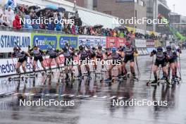 03.08.2024, Sandnes, Norway (NOR): Marte Johansen (NOR), Lou Jeanmonnot (FRA), Anna Weidel (GER), Hanna Oeberg (SWE), (l-r) - BLINK24 Festival Biathlon - Sandnes (NOR). www.nordicfocus.com. © Nordnes/NordicFocus. Every downloaded picture is fee-liable.