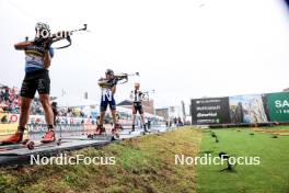 03.08.2024, Sandnes, Norway (NOR): Emilien Jacquelin (FRA), Petter Austberg Bjoern (NOR), (l-r) - BLINK24 Festival Biathlon - Sandnes (NOR). www.nordicfocus.com. © Manzoni/NordicFocus. Every downloaded picture is fee-liable.