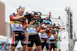 03.08.2024, Sandnes, Norway (NOR): Sturla Holm Laegreid (NOR) - BLINK24 Festival Biathlon - Sandnes (NOR). www.nordicfocus.com. © Manzoni/NordicFocus. Every downloaded picture is fee-liable.