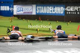 03.08.2024, Sandnes, Norway (NOR): Harald Oeygard (NOR), Oscar Magnus Samseth (NOR), (l-r) - BLINK24 Festival Biathlon - Sandnes (NOR). www.nordicfocus.com. © Manzoni/NordicFocus. Every downloaded picture is fee-liable.