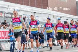 02.08.2024, Sandnes, Norway (NOR): Johannes Thingnes Boe (NOR), Emilien Jacquelin (FRA), Quentin Fillon Maillet (FRA), Johan-Olav Botn Smoerdal (NOR), (l-r) - BLINK24 Festival Biathlon - Sandnes (NOR). www.nordicfocus.com. © Nordnes/NordicFocus. Every downloaded picture is fee-liable.