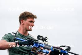 03.08.2024, Sandnes, Norway (NOR): Fabien Claude (FRA) - BLINK24 Festival Biathlon - Sandnes (NOR). www.nordicfocus.com. © Nordnes/NordicFocus. Every downloaded picture is fee-liable.