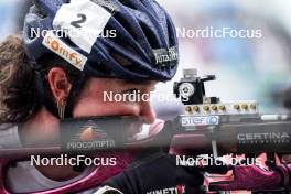 03.08.2024, Sandnes, Norway (NOR): Lou Jeanmonnot (FRA) - BLINK24 Festival Biathlon - Sandnes (NOR). www.nordicfocus.com. © Nordnes/NordicFocus. Every downloaded picture is fee-liable.