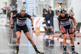 03.08.2024, Sandnes, Norway (NOR): Karoline Offigstad Knotten (NOR), Juni Arnekleiv (NOR), (l-r) - BLINK24 Festival Biathlon - Sandnes (NOR). www.nordicfocus.com. © Manzoni/NordicFocus. Every downloaded picture is fee-liable.