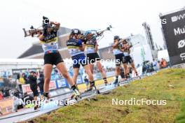 03.08.2024, Sandnes, Norway (NOR): Marthe Krakstad Johansen (NOR), Karoline Erdal (NOR), (l-r) - BLINK24 Festival Biathlon - Sandnes (NOR). www.nordicfocus.com. © Manzoni/NordicFocus. Every downloaded picture is fee-liable.