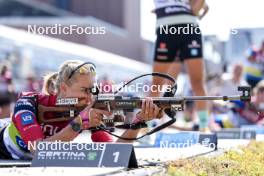 02.08.2024, Sandnes, Norway (NOR): Juni Arnekleiv (NOR) - BLINK24 Festival Biathlon - Sandnes (NOR). www.nordicfocus.com. © Nordnes/NordicFocus. Every downloaded picture is fee-liable.