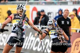 03.08.2024, Sandnes, Norway (NOR): Siri Galtung Skar (NOR), Lisa Soerlien (NOR), (l-r) - BLINK24 Festival Biathlon - Sandnes (NOR). www.nordicfocus.com. © Manzoni/NordicFocus. Every downloaded picture is fee-liable.