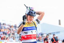 02.08.2024, Sandnes, Norway (NOR): Lou Jeanmonnot (FRA) - BLINK24 Festival Biathlon - Sandnes (NOR). www.nordicfocus.com. © Manzoni/NordicFocus. Every downloaded picture is fee-liable.