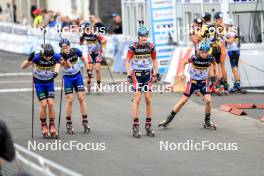 03.08.2024, Sandnes, Norway (NOR): Petter Austberg Bjoern (NOR), Joergen Solhaug Sæter (NOR), Oliver Alm (NOR), Andreas Aas (NOR), (l-r) - BLINK24 Festival Biathlon - Sandnes (NOR). www.nordicfocus.com. © Manzoni/NordicFocus. Every downloaded picture is fee-liable.