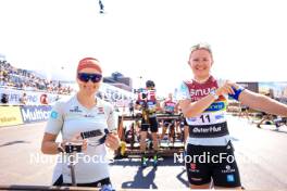 02.08.2024, Sandnes, Norway (NOR): Janina Hettich-Walz (GER), Selina Grotian (GER), (l-r) - BLINK24 Festival Biathlon - Sandnes (NOR). www.nordicfocus.com. © Manzoni/NordicFocus. Every downloaded picture is fee-liable.