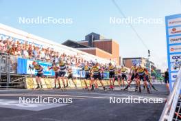 02.08.2024, Sandnes, Norway (NOR): Johannes Thingnes Boe (NOR), Tarjei Boe (NOR), Johannes Dale-Skjevdal (NOR), Sturla Holm Laegreid (NOR), (l-r) - BLINK24 Festival Biathlon - Sandnes (NOR). www.nordicfocus.com. © Manzoni/NordicFocus. Every downloaded picture is fee-liable.