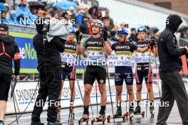 03.08.2024, Sandnes, Norway (NOR): Fabien Claude (FRA), Oscar Lombardot (FRA), (l-r) - BLINK24 Festival Biathlon - Sandnes (NOR). www.nordicfocus.com. © Manzoni/NordicFocus. Every downloaded picture is fee-liable.