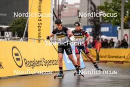 03.08.2024, Sandnes, Norway (NOR): Sophie Chauveau (FRA), Juni Arnekleiv (NOR), (l-r) - BLINK24 Festival Biathlon - Sandnes (NOR). www.nordicfocus.com. © Nordnes/NordicFocus. Every downloaded picture is fee-liable.