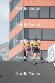 02.08.2024, Sandnes, Norway (NOR): Isak Leknes Frey (NOR), Harald Oeygard (NOR), (l-r) - BLINK24 Festival Biathlon - Sandnes (NOR). www.nordicfocus.com. © Nordnes/NordicFocus. Every downloaded picture is fee-liable.