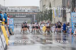 03.08.2024, Sandnes, Norway (NOR): Marte Johansen (NOR), Lou Jeanmonnot (FRA), Anna Weidel (GER), Hanna Oeberg (SWE), (l-r) - BLINK24 Festival Biathlon - Sandnes (NOR). www.nordicfocus.com. © Manzoni/NordicFocus. Every downloaded picture is fee-liable.