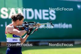 02.08.2024, Sandnes, Norway (NOR): Julia Simon (FRA) - BLINK24 Festival Biathlon - Sandnes (NOR). www.nordicfocus.com. © Manzoni/NordicFocus. Every downloaded picture is fee-liable.