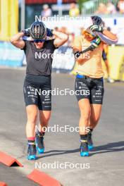 02.08.2024, Sandnes, Norway (NOR): Sophie Chauveau (FRA), Gilonne Guigonnat (FRA), (l-r) - BLINK24 Festival Biathlon - Sandnes (NOR). www.nordicfocus.com. © Manzoni/NordicFocus. Every downloaded picture is fee-liable.