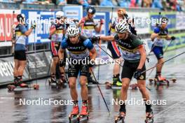 03.08.2024, Sandnes, Norway (NOR): Emilien Jacquelin (FRA), Fabien Claude (FRA), (l-r) - BLINK24 Festival Biathlon - Sandnes (NOR). www.nordicfocus.com. © Manzoni/NordicFocus. Every downloaded picture is fee-liable.