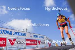 02.08.2024, Sandnes, Norway (NOR): Frida Tormodsgard Dokken (NOR) - BLINK24 Festival Biathlon - Sandnes (NOR). www.nordicfocus.com. © Nordnes/NordicFocus. Every downloaded picture is fee-liable.