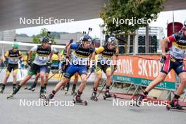 03.08.2024, Sandnes, Norway (NOR): Jon Sebastian Olsen (NOR), Sondre Sangvik Nilsen (NOR), Joergen Solhaug Sæter (NOR), Thomas Lyberg Lehn (NOR), (l-r) - BLINK24 Festival Biathlon - Sandnes (NOR). www.nordicfocus.com. © Nordnes/NordicFocus. Every downloaded picture is fee-liable.