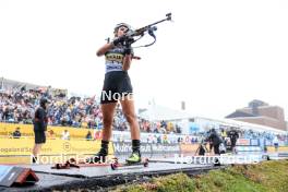 03.08.2024, Sandnes, Norway (NOR): Karoline Offigstad Knotten (NOR) - BLINK24 Festival Biathlon - Sandnes (NOR). www.nordicfocus.com. © Manzoni/NordicFocus. Every downloaded picture is fee-liable.