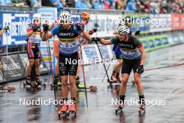 03.08.2024, Sandnes, Norway (NOR): Emilien Jacquelin (FRA), Fabien Claude (FRA), (l-r) - BLINK24 Festival Biathlon - Sandnes (NOR). www.nordicfocus.com. © Manzoni/NordicFocus. Every downloaded picture is fee-liable.